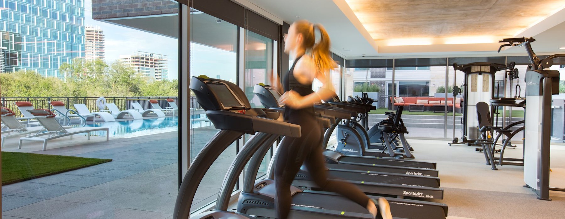 a person working out in a gym