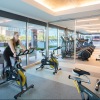 a gym with exercise equipment