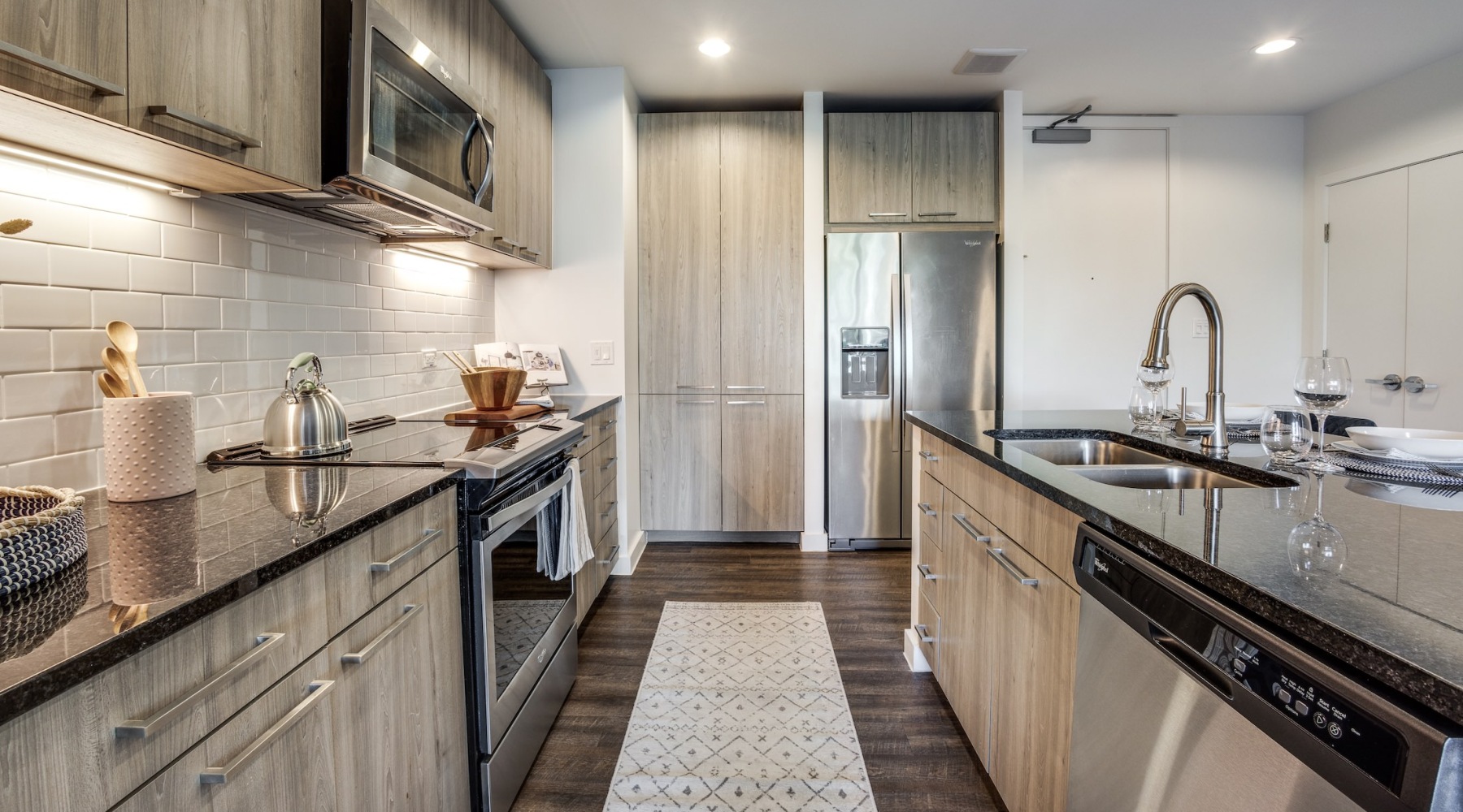Well-lit kitchen with ample counter space
